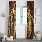 Hawks Football Window Curtain Aboriginal Dot Art Pattern