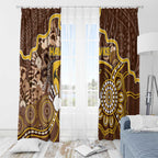 Hawks Football Window Curtain Aboriginal Dot Art Pattern