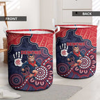 Demons Football Laundry Basket Aboriginal Dot Art Pattern