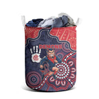 Demons Football Laundry Basket Aboriginal Dot Art Pattern