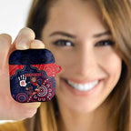 Demons Football AirPods Case Aboriginal Dot Art Pattern