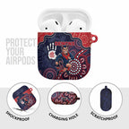 Demons Football AirPods Case Aboriginal Dot Art Pattern