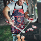 Demons Football Apron Aboriginal Dot Art Pattern