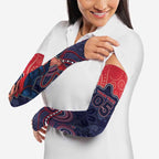 Custom Demons Football Arm Sleeves Aboriginal Dot Art Pattern
