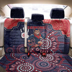 Demons Football Back Car Seat Cover Aboriginal Dot Art Pattern