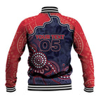 Custom Demons Football Baseball Jacket Aboriginal Dot Art Pattern