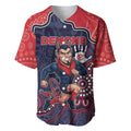Custom Demons Football Baseball Jersey Aboriginal Dot Art Pattern
