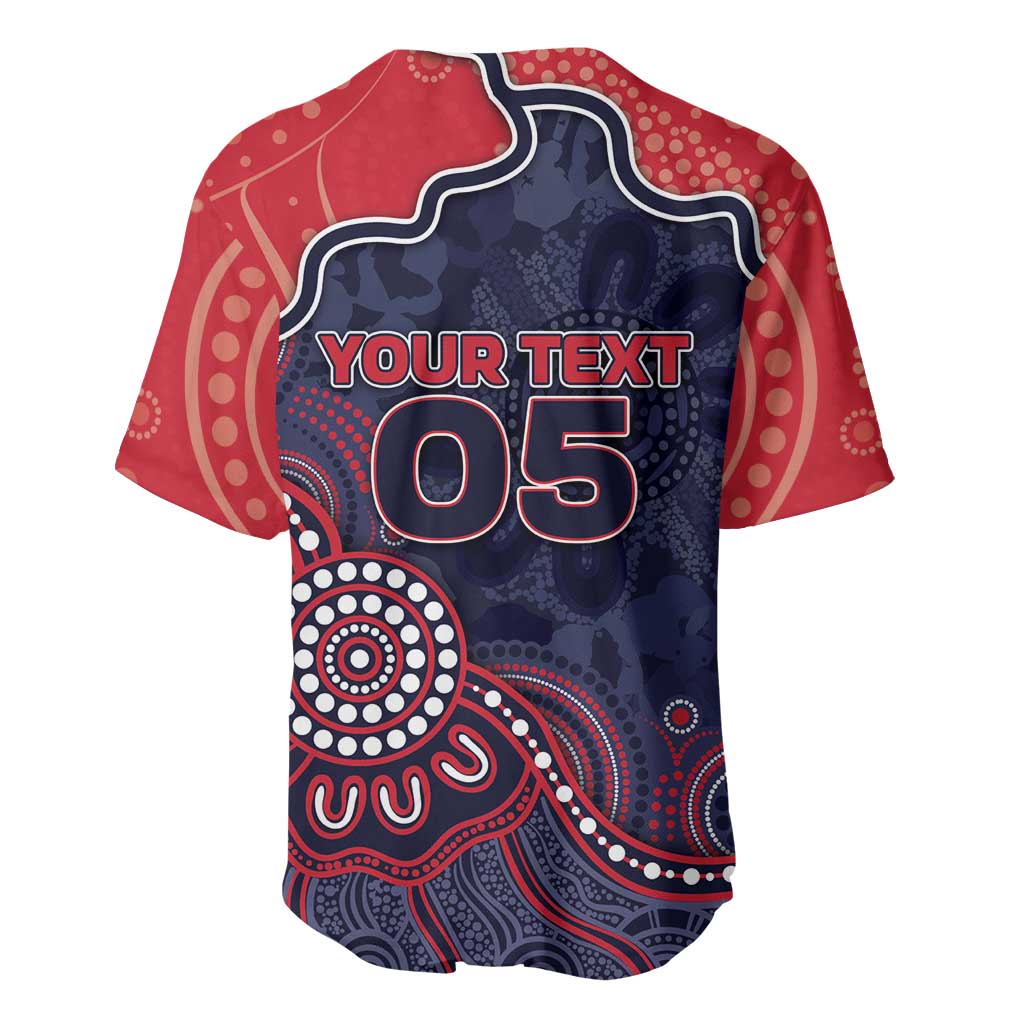 Custom Demons Football Baseball Jersey Aboriginal Dot Art Pattern