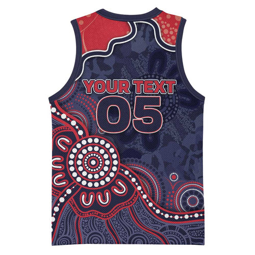 Custom Demons Football Basketball Jersey Aboriginal Dot Art Pattern
