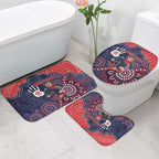 Demons Football Bathroom Set Aboriginal Dot Art Pattern