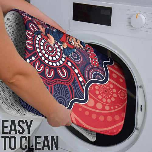 Demons Football Bathroom Set Aboriginal Dot Art Pattern