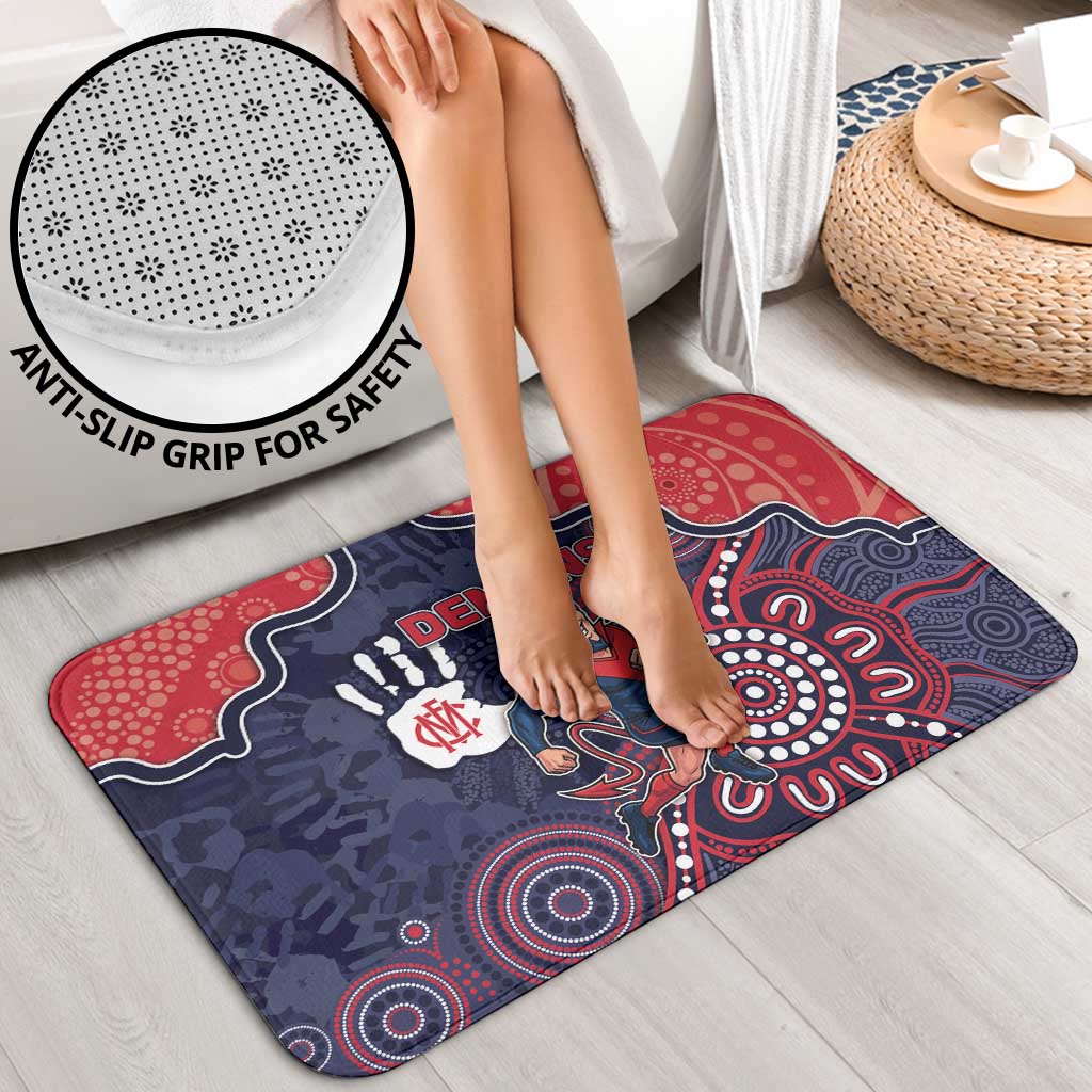 Demons Football Bathroom Set Aboriginal Dot Art Pattern