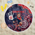 Demons Football Beach Blanket Aboriginal Dot Art Pattern