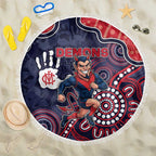 Demons Football Beach Blanket Aboriginal Dot Art Pattern