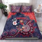 Demons Football Bedding Set Aboriginal Dot Art Pattern