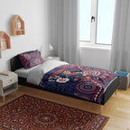 Demons Football Bedding Set Aboriginal Dot Art Pattern
