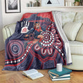 Demons Football Blanket Aboriginal Dot Art Pattern