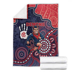 Demons Football Blanket Aboriginal Dot Art Pattern