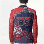 Custom Demons Football Blazer Aboriginal Dot Art Pattern