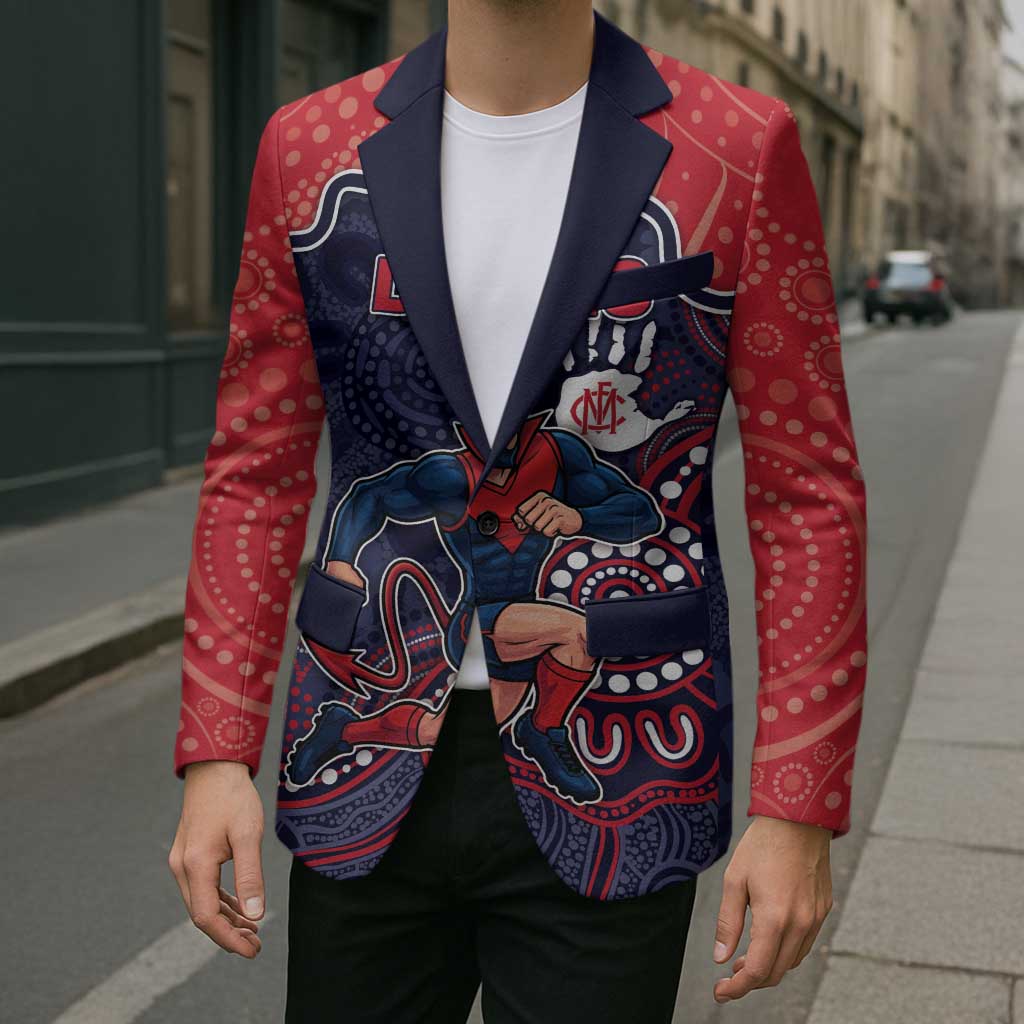 Custom Demons Football Blazer Aboriginal Dot Art Pattern