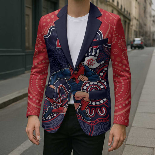Custom Demons Football Blazer Aboriginal Dot Art Pattern