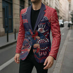 Custom Demons Football Blazer Aboriginal Dot Art Pattern