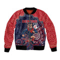 Custom Demons Football Bomber Jacket Aboriginal Dot Art Pattern