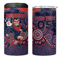 Custom Demons Football 4 in 1 Can Cooler Tumbler Aboriginal Dot Art Pattern