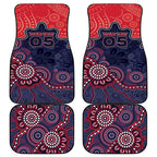 Custom Demons Football Car Mats Aboriginal Dot Art Pattern