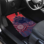 Custom Demons Football Car Mats Aboriginal Dot Art Pattern