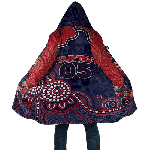 Custom Demons Football Cloak Aboriginal Dot Art Pattern