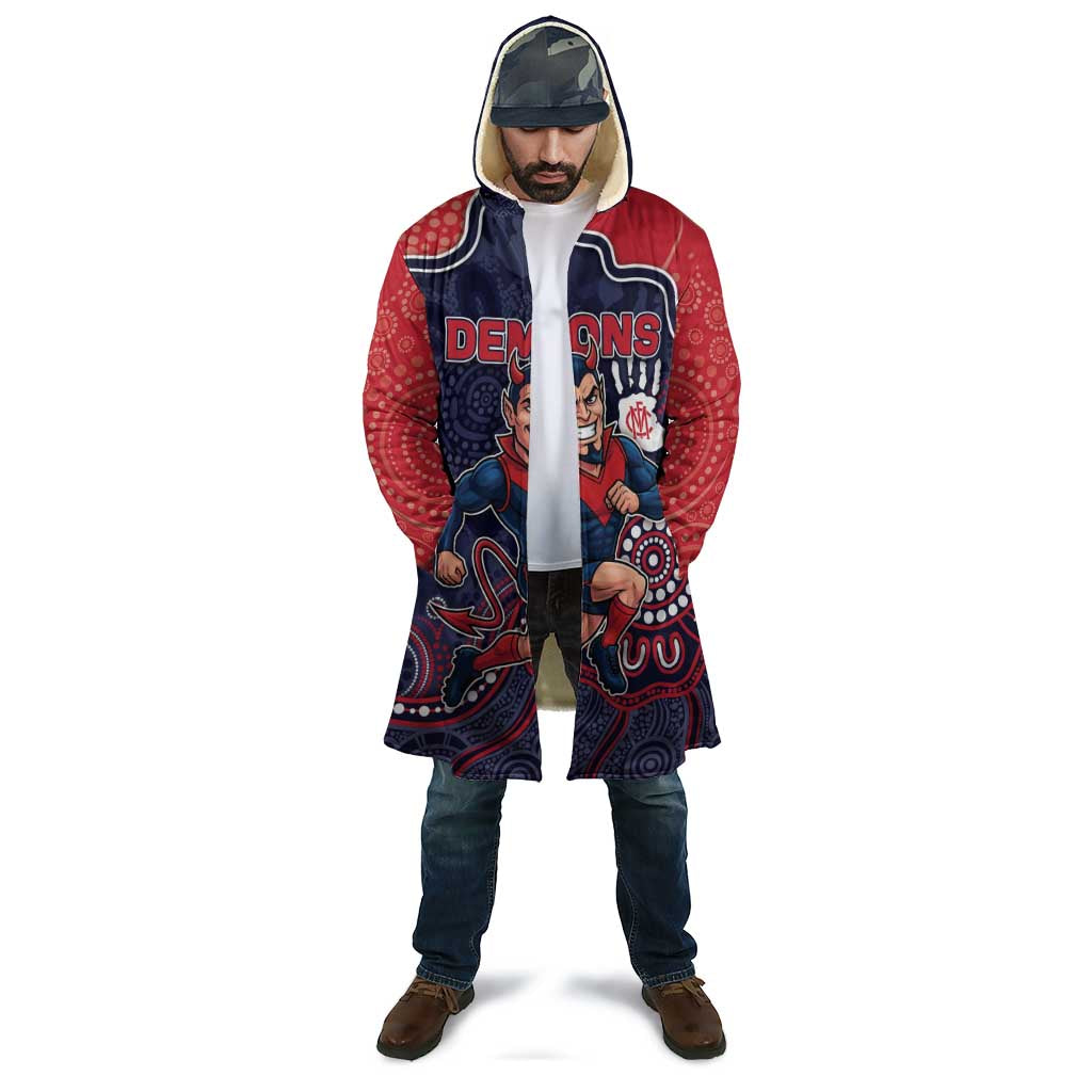 Custom Demons Football Cloak Aboriginal Dot Art Pattern