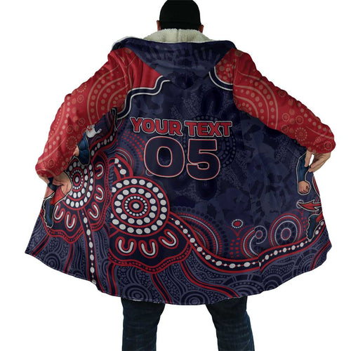 Custom Demons Football Cloak Aboriginal Dot Art Pattern
