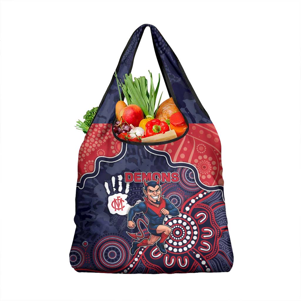 Demons Football Grocery Bag Aboriginal Dot Art Pattern