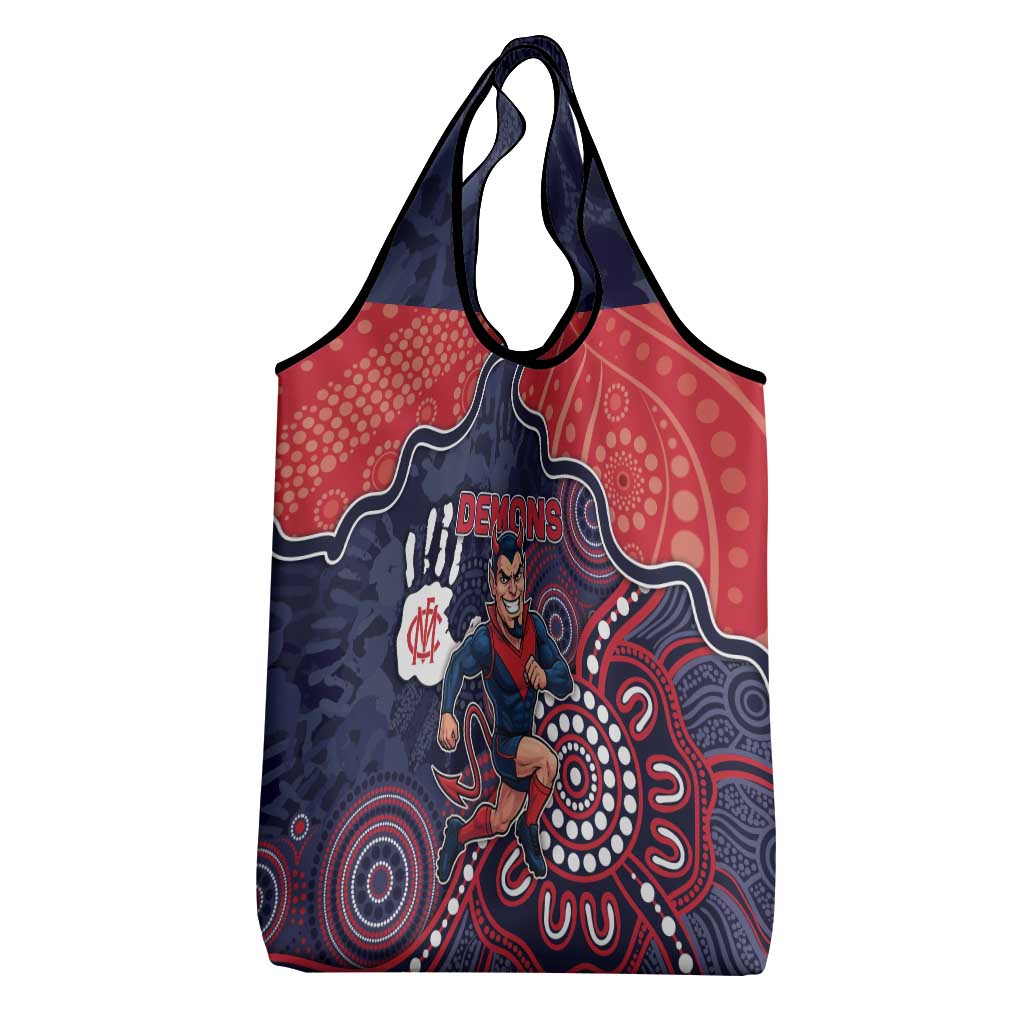 Demons Football Grocery Bag Aboriginal Dot Art Pattern