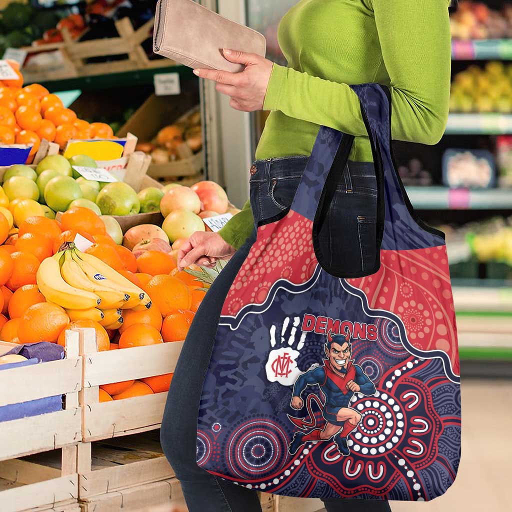 Demons Football Grocery Bag Aboriginal Dot Art Pattern