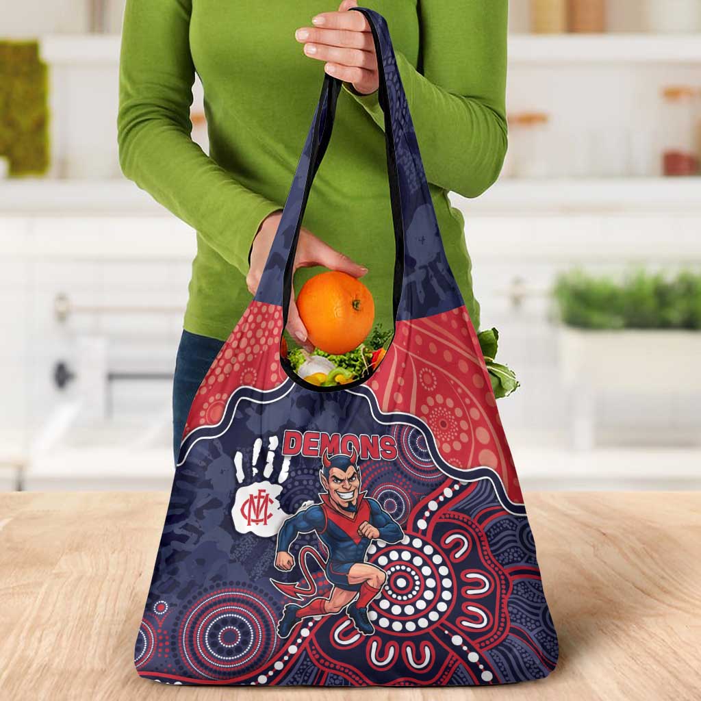 Demons Football Grocery Bag Aboriginal Dot Art Pattern