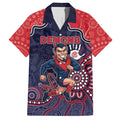 Custom Demons Football Hawaiian Shirt Aboriginal Dot Art Pattern