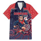 Custom Demons Football Hawaiian Shirt Aboriginal Dot Art Pattern
