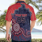 Custom Demons Football Hawaiian Shirt Aboriginal Dot Art Pattern