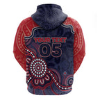 Custom Demons Football Hoodie Aboriginal Dot Art Pattern