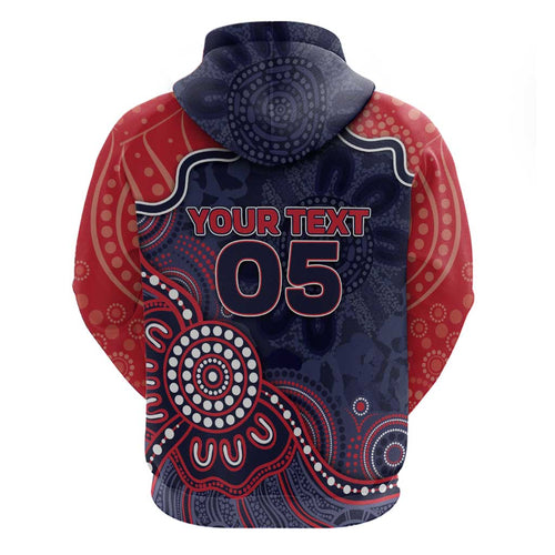 Custom Demons Football Hoodie Aboriginal Dot Art Pattern