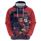 Custom Demons Football Hoodie Aboriginal Dot Art Pattern