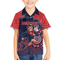 Custom Demons Football Kid Hawaiian Shirt Aboriginal Dot Art Pattern