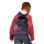 Custom Demons Football Kid Hoodie Aboriginal Dot Art Pattern