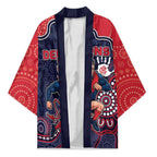 Custom Demons Football Kimono Aboriginal Dot Art Pattern