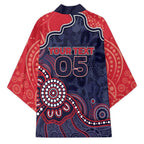 Custom Demons Football Kimono Aboriginal Dot Art Pattern