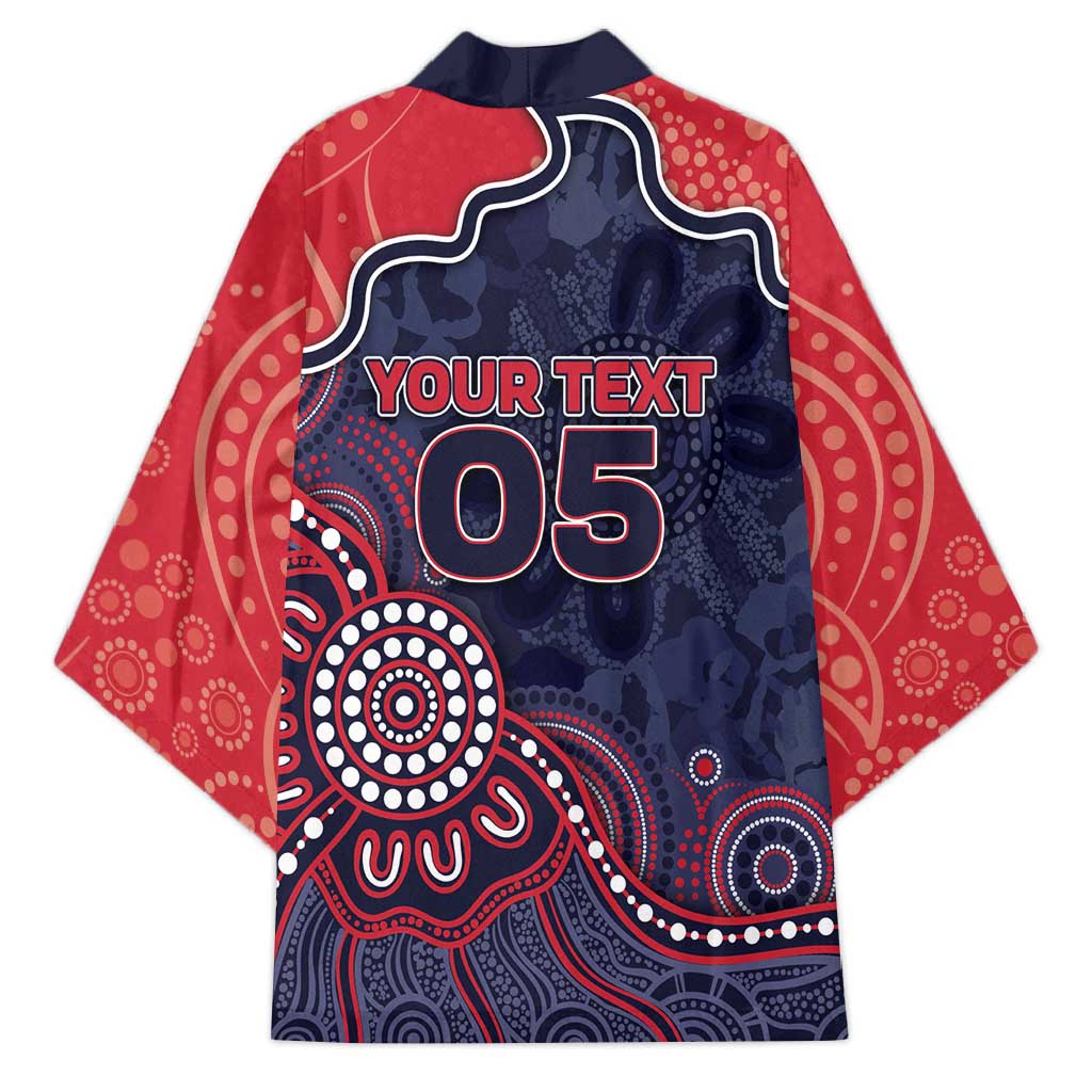 Custom Demons Football Kimono Aboriginal Dot Art Pattern