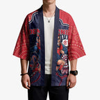 Custom Demons Football Kimono Aboriginal Dot Art Pattern