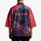 Custom Demons Football Kimono Aboriginal Dot Art Pattern